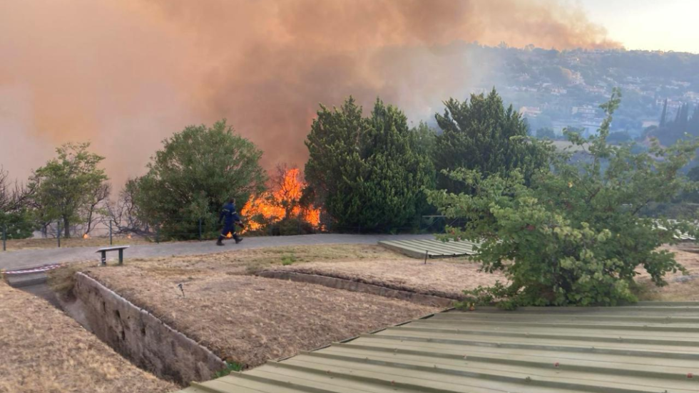 H φωτιά στον αρχαιολογικό χώρο της Βούντενης